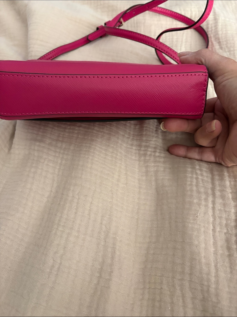 kate spade Hot Pink Leather Crossbody Wallet - Picture 5 of 5